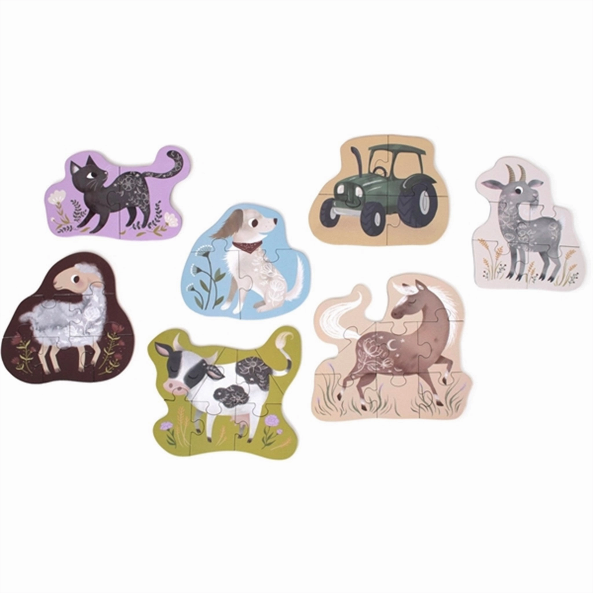 FILIBABBA Puzzle 7-pack Farm Animals
