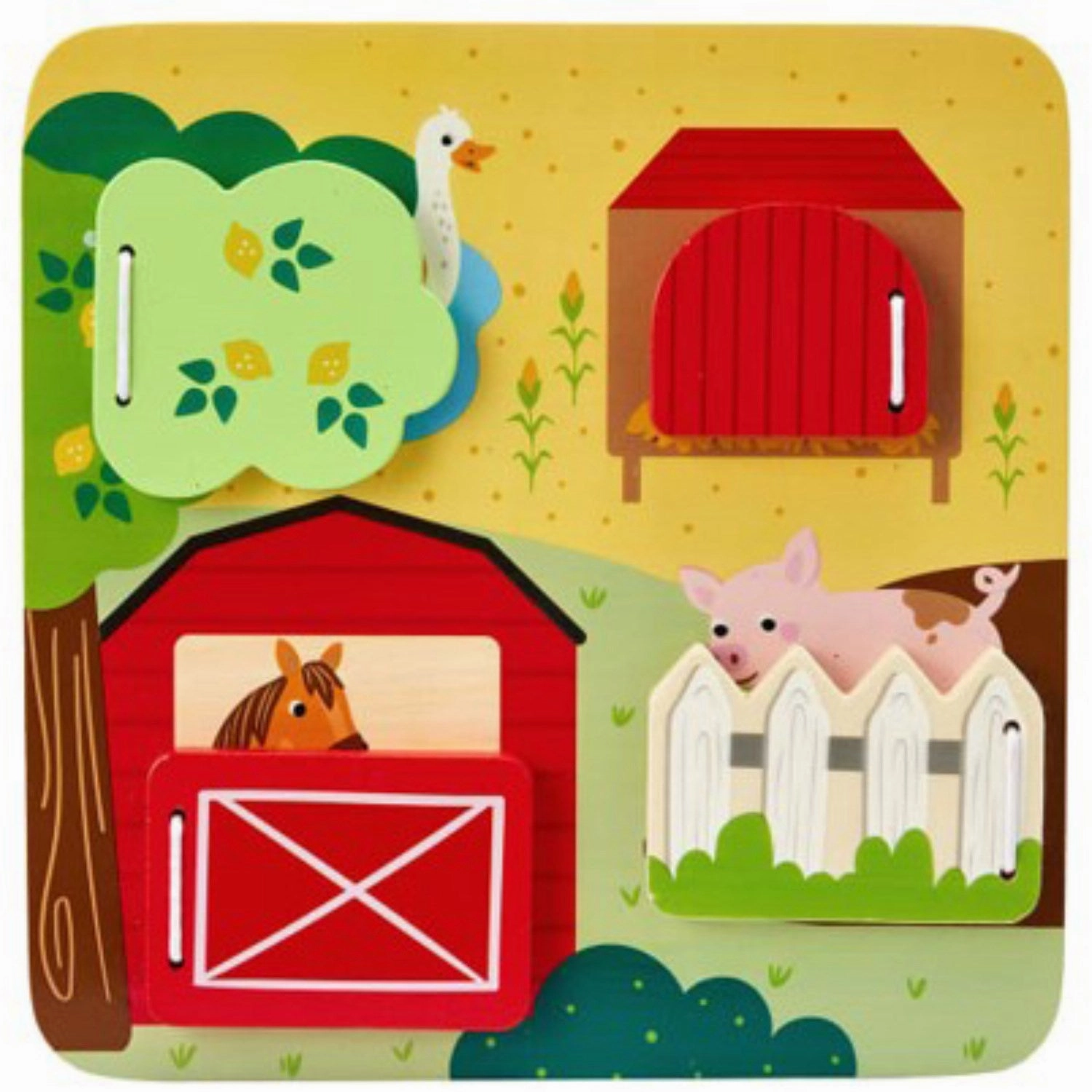 Fisher-Price Wood Farm Animals Busy Board