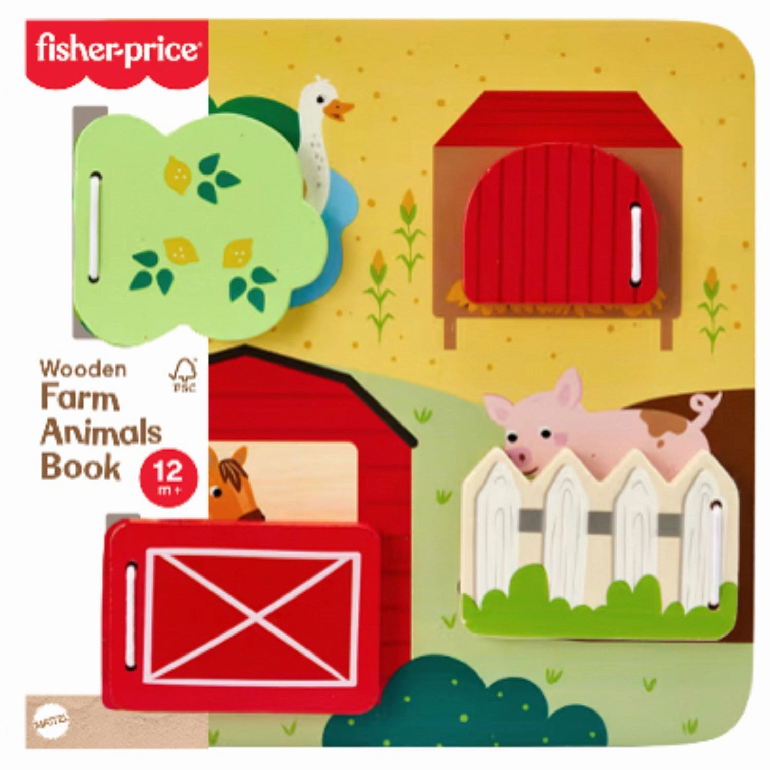 Fisher-Price Wood Farm Animals Busy Board