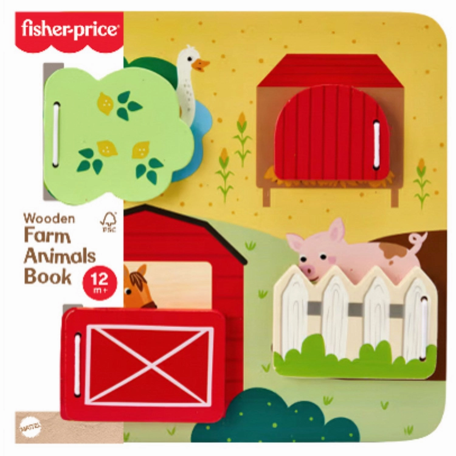 Fisher-Price Wood Farm Animals Busy Board