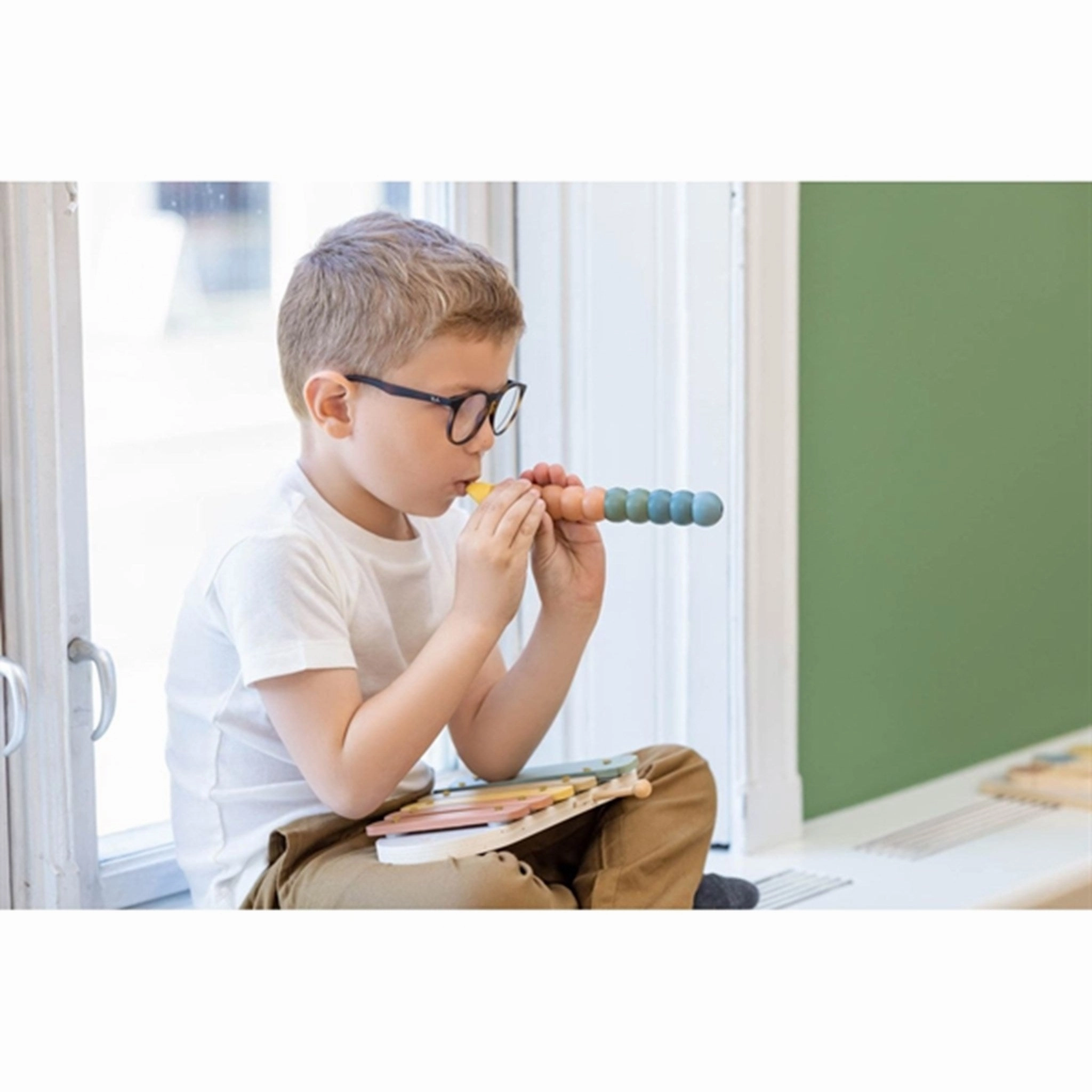 FLEXA PLAY Wooden Flute and Clapper Multi Color