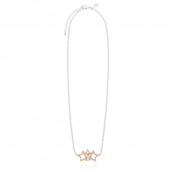 Collier Florence Étoile en Argent et Or Rose 46cm   Prolongateur de 5cm Collier 4442 Joma Jewellery