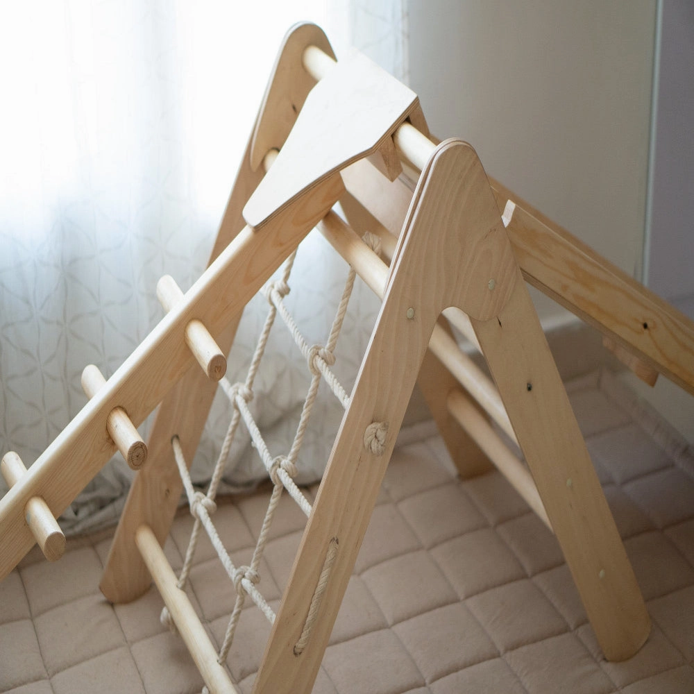 Foldable Pikler Triangle With 2 Sided Slide