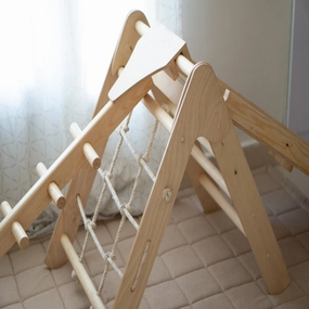 Foldable Pikler Triangle With 2 Sided Slide