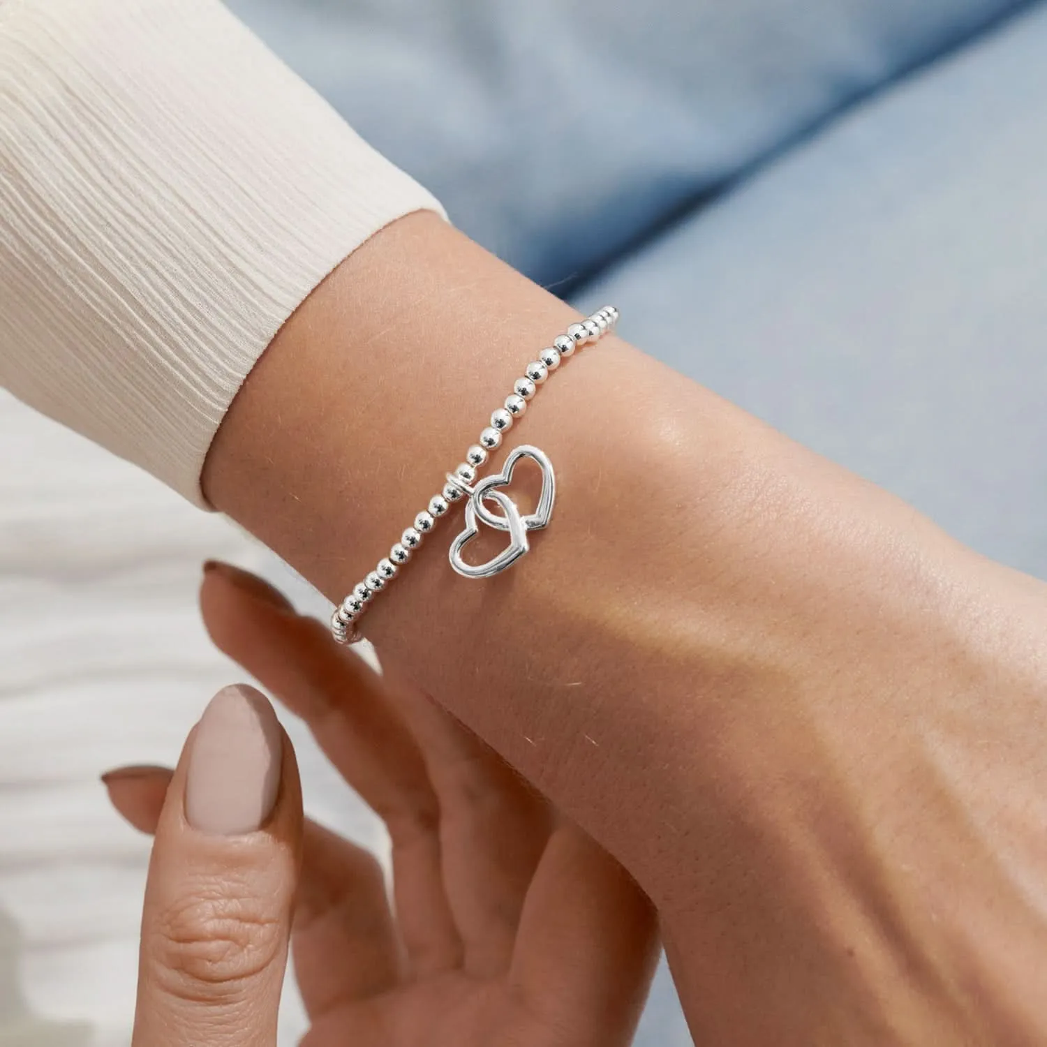Boîte-Cadeau Du Cœur Bracelet en Métal Argenté Amitié 7679 Joma Jewellery