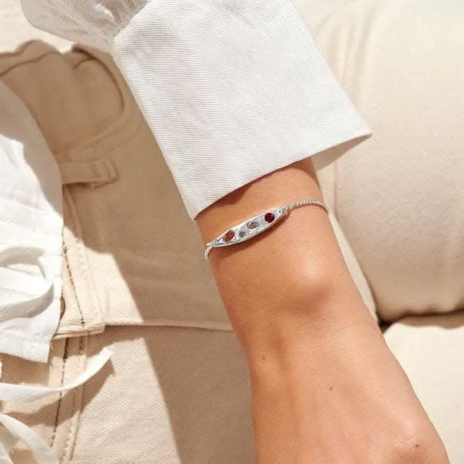 Bracelet ajustable plaqué argent 24,5 cm avec amas de pierres Gem Glow 7183 Joma Jewellery