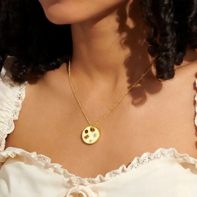 Collier ajustable plaqué or martelé Gem Glow 50cm 7182 Joma Jewellery