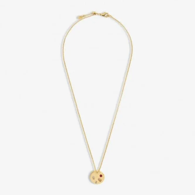 Collier ajustable plaqué or martelé Gem Glow 50cm 7182 Joma Jewellery