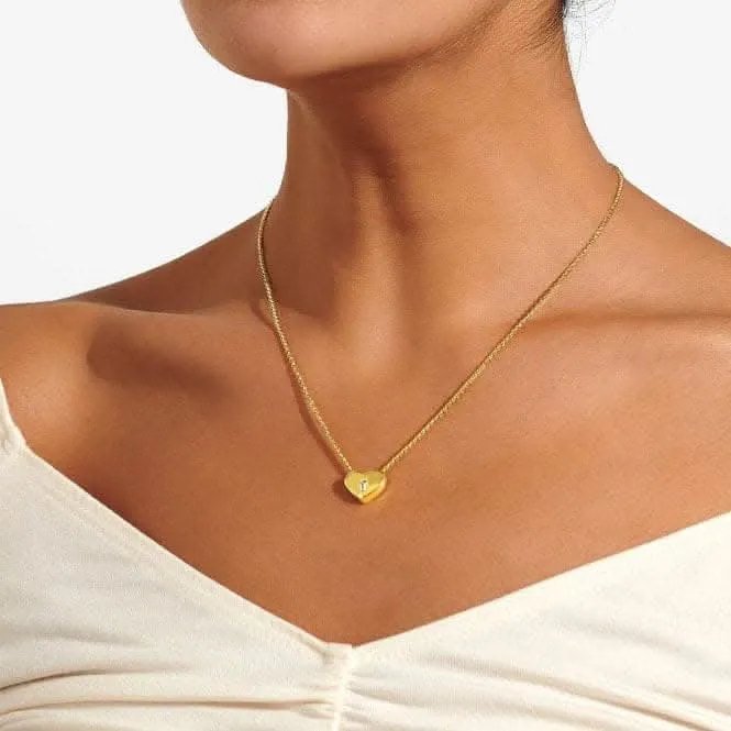 Collier ajustable plaqué or 46 cm avec zirconia cœur brillant 7175 Joma Jewellery