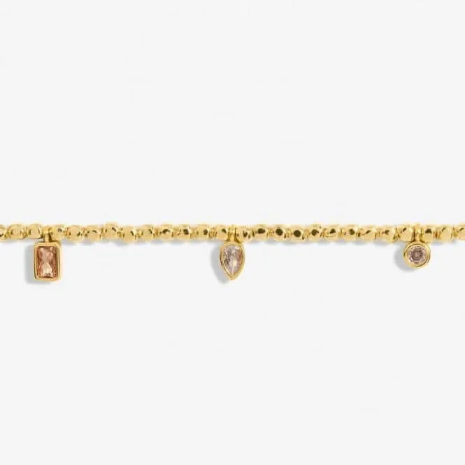Bracelet Gem Glow Multi Gem Perles Doré 17,5cm 7180 Joma Jewellery