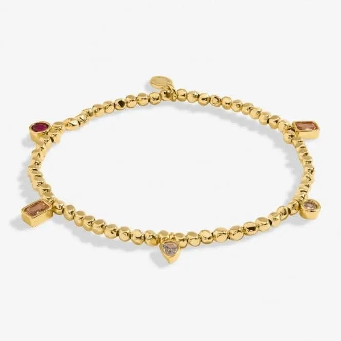 Bracelet Gem Glow Multi Gem Perles Doré 17,5cm 7180 Joma Jewellery