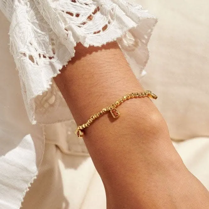 Bracelet Gem Glow Multi Gem Perles Doré 17,5cm 7180 Joma Jewellery