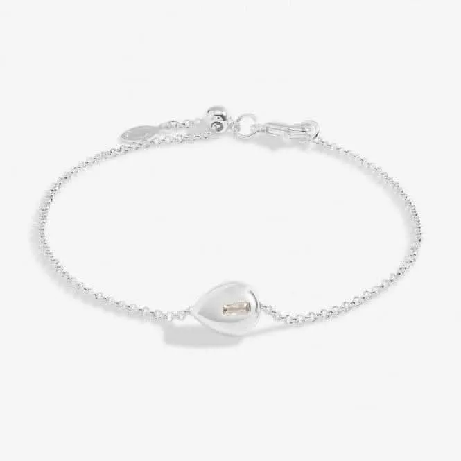 Bracelet ajustable en zircone argentée en forme de larme Gem Glow 19cm 7173 Joma Jewellery
