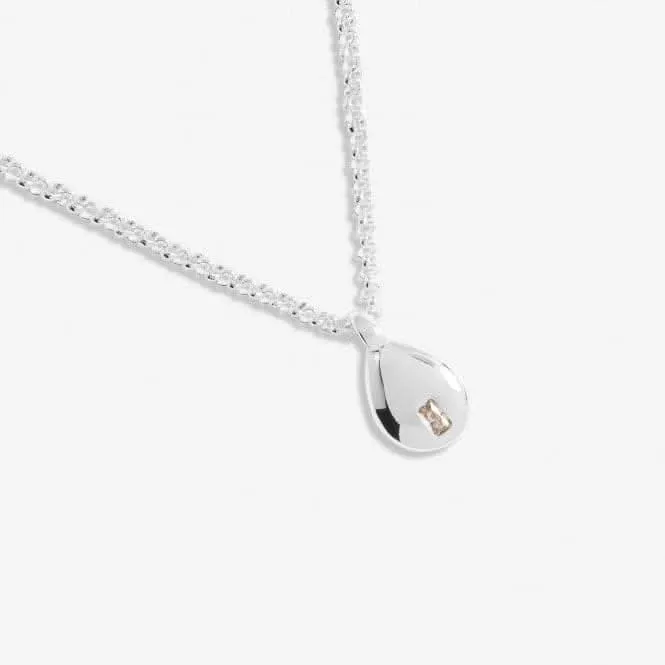 Collier ajustable en zircone argenté en forme de larme Gem Glow 46cm 7172 Joma Jewellery