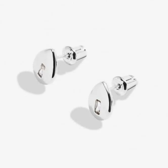 Boucles d'oreilles à clous en zircone en forme de larme argentée Gem Glow 7174 Joma Jewellery