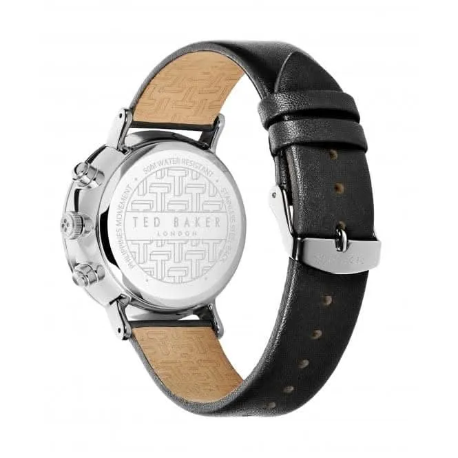 Montre Gents Barnett en cuir noir avec rétroéclairage BKPBAS203