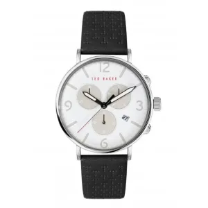 Montre Gents Barnett en cuir noir avec rétroéclairage BKPBAS203