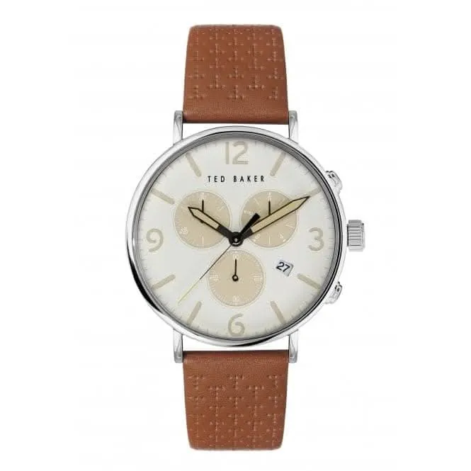 Montre en cuir Gents Barnett Backlight couleur tan BKPBAS202