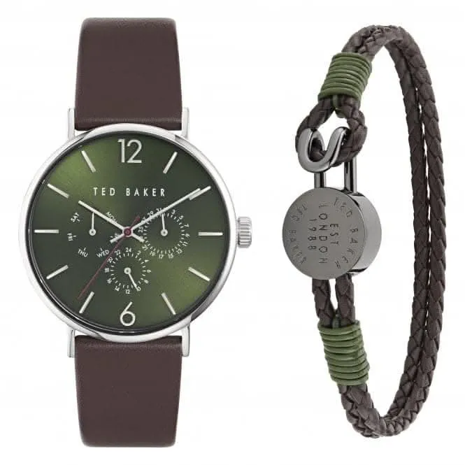 Montre en cuir marron pour hommes BKGFW2306