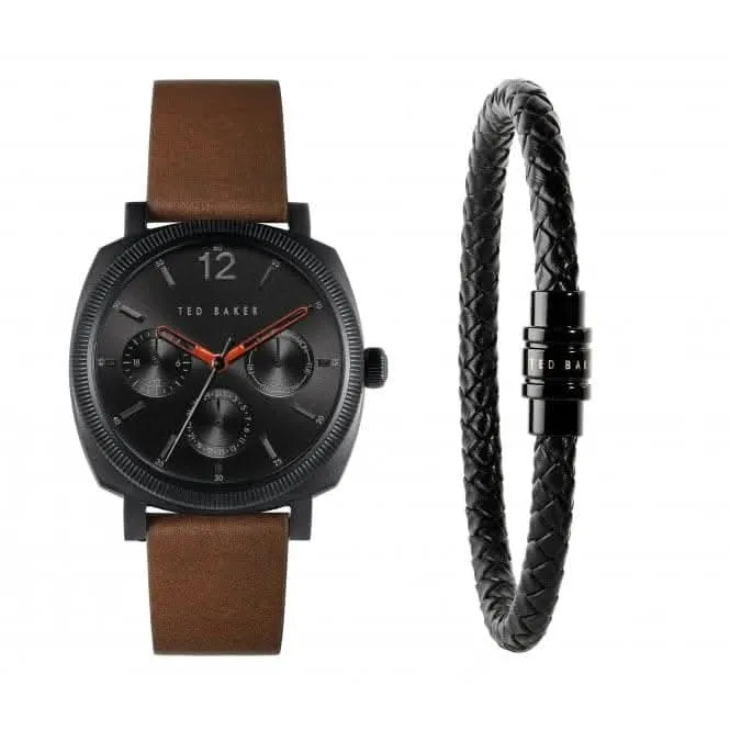Montre Multifonction en Acier Marron Gents Caine BKGFW2221