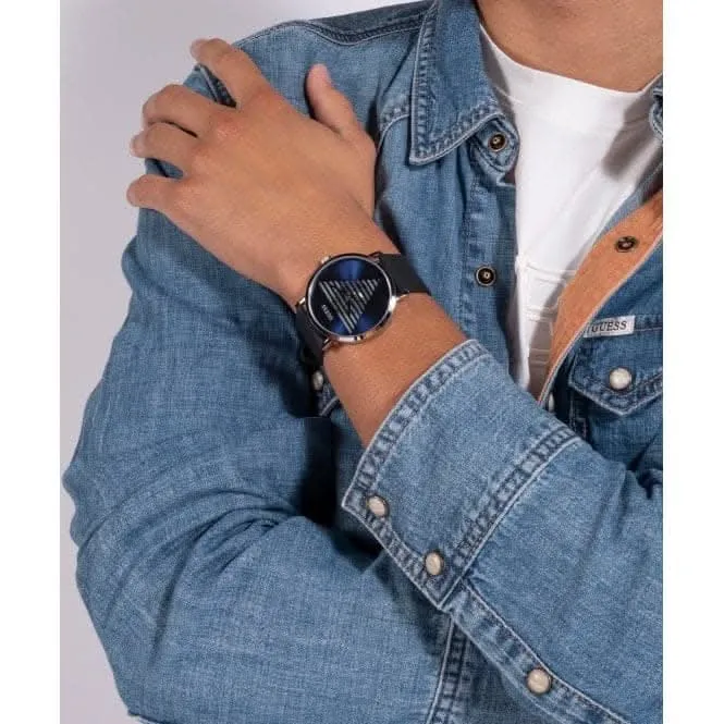 Montre en acier inoxydable argentée pour hommes Gents Idol GW0503G2