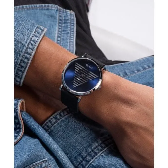 Montre en acier inoxydable argentée pour hommes Gents Idol GW0503G2