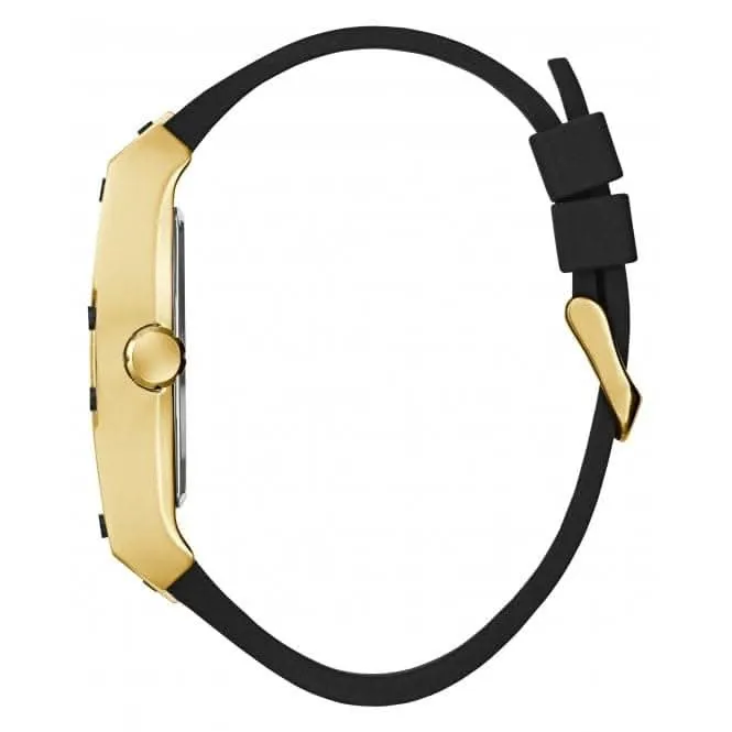 Gents Legend Cuir véritable Silicone Monture dorée Montre GW0500G1