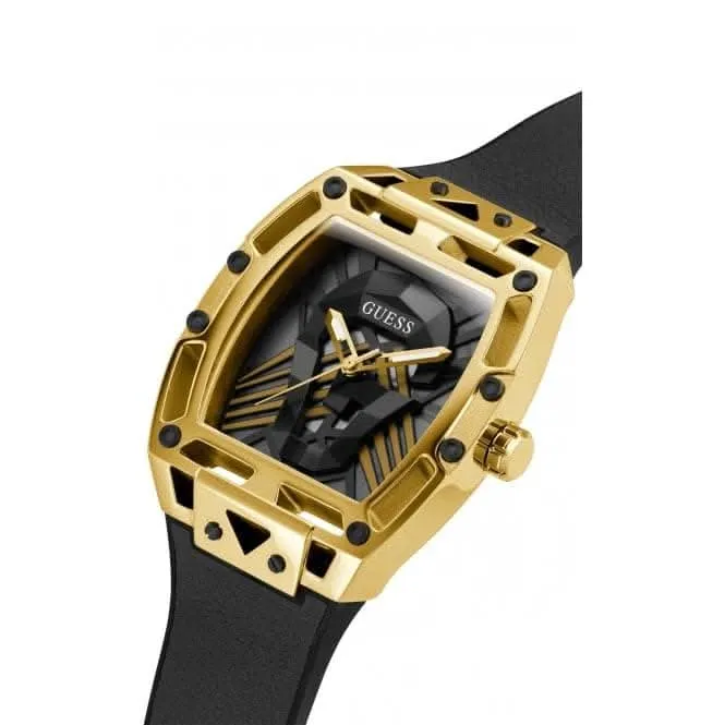 Gents Legend Cuir véritable Silicone Monture dorée Montre GW0500G1