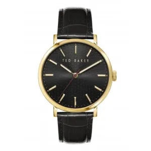 Montre Gents Phylipa Gents en acier inoxydable avec finition or BKPPGF005