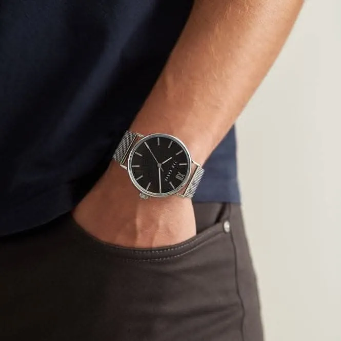 Montre Gents Phylipa en acier inoxydable avec finition argentée BKPPGS218