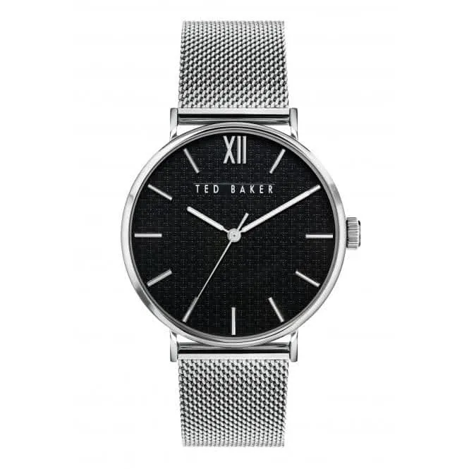 Montre Gents Phylipa en acier inoxydable avec finition argentée BKPPGS218