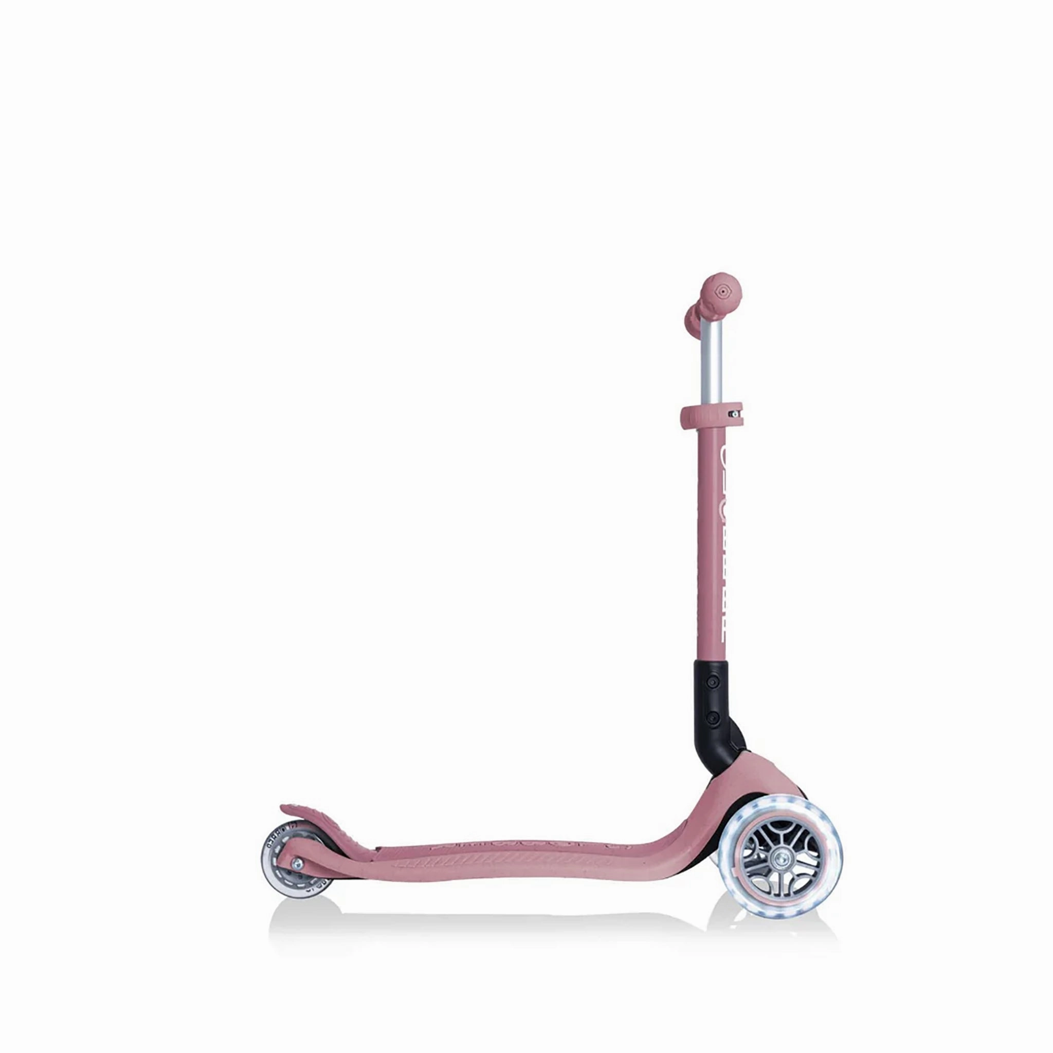 Globber Junior Foldable 3 Wheel Light Up Scooter - Eco - Berry