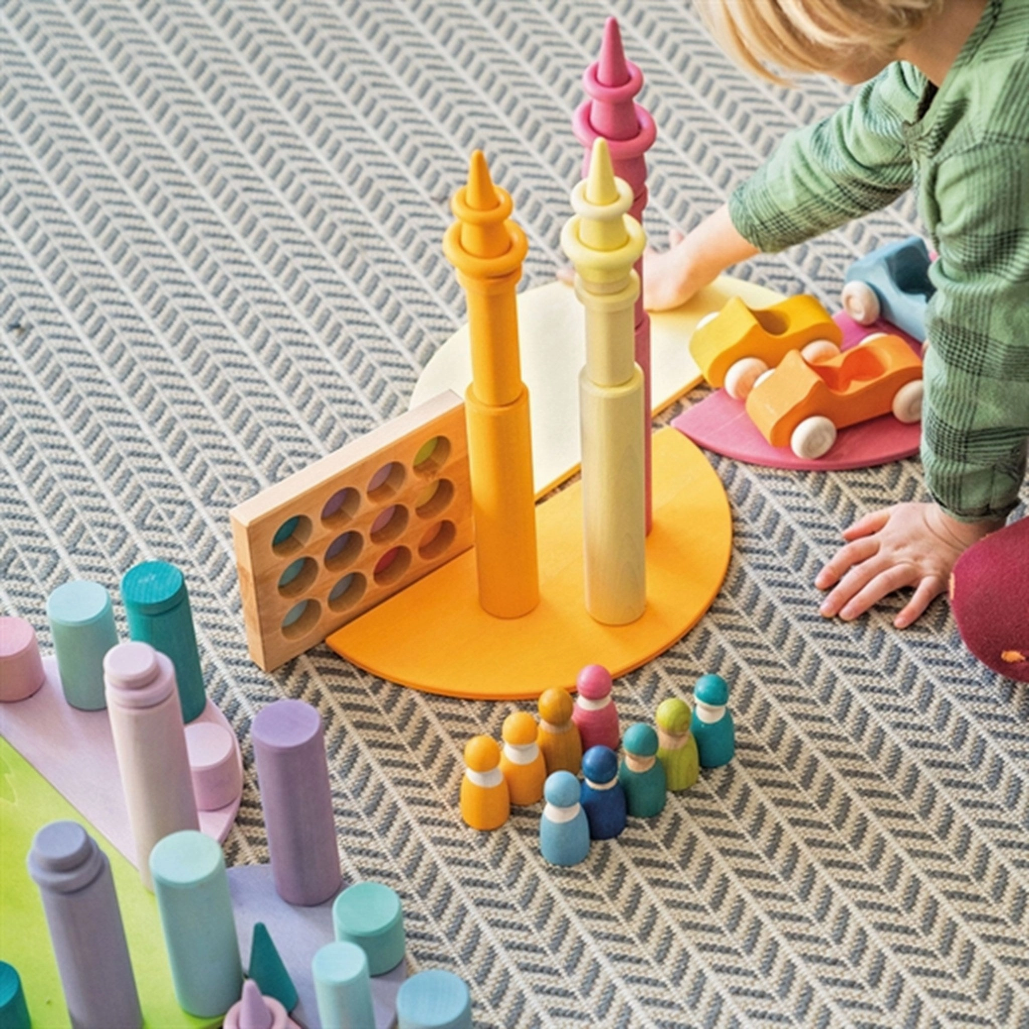 GRIMMS Stacking Game Small Pastel Rollers