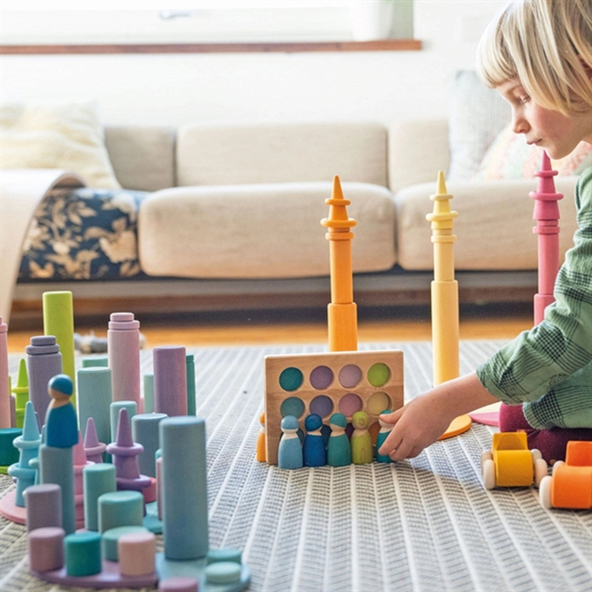GRIMMS Stacking Game Small Pastel Rollers
