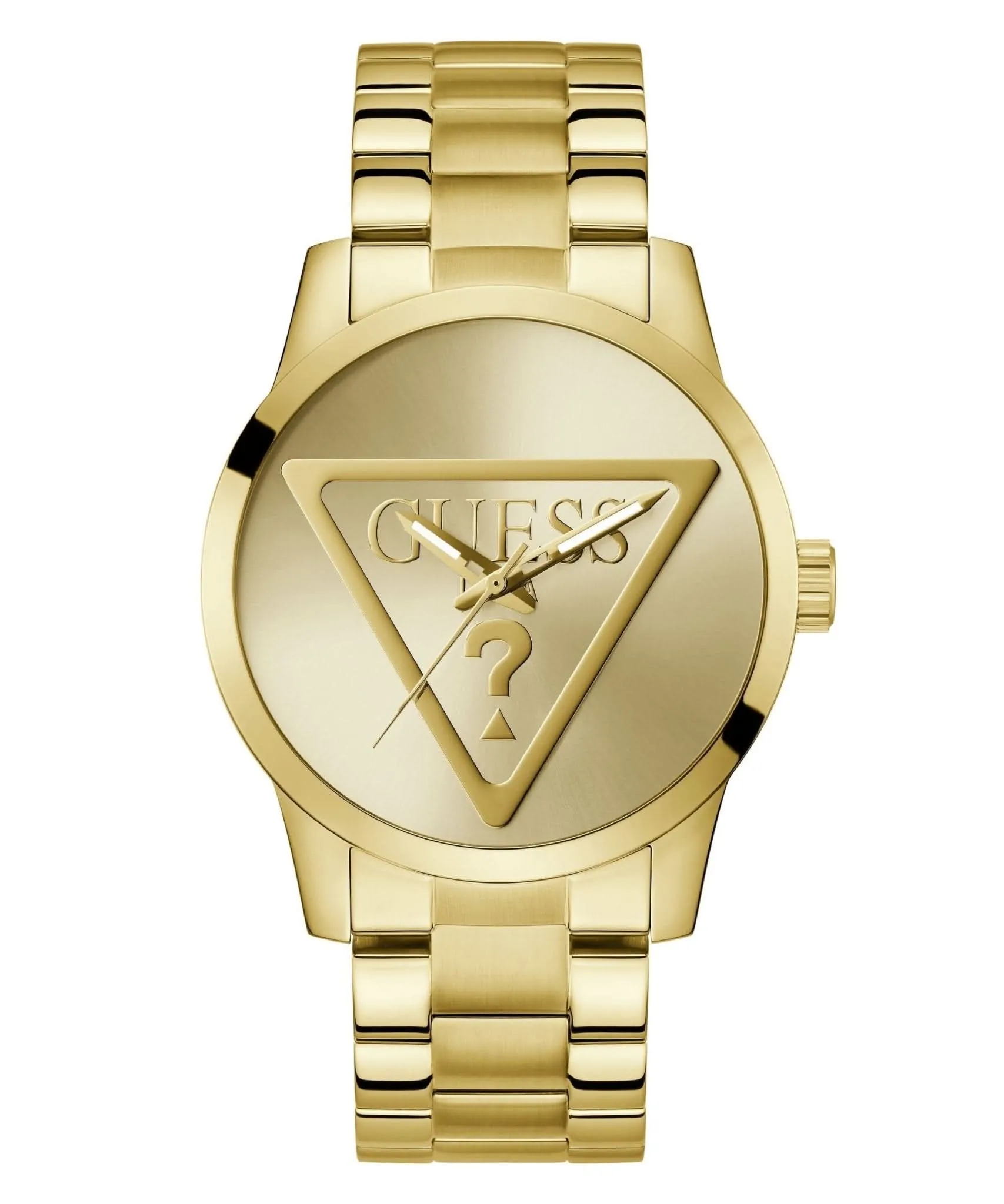 Montre Guess Gents Badge en acier inoxydable ton or GW0782G1