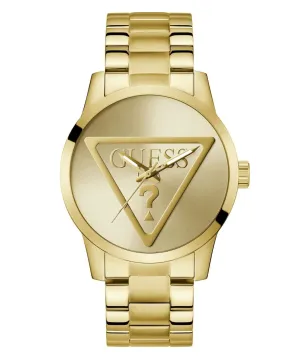 Montre Guess Gents Badge en acier inoxydable ton or GW0782G1