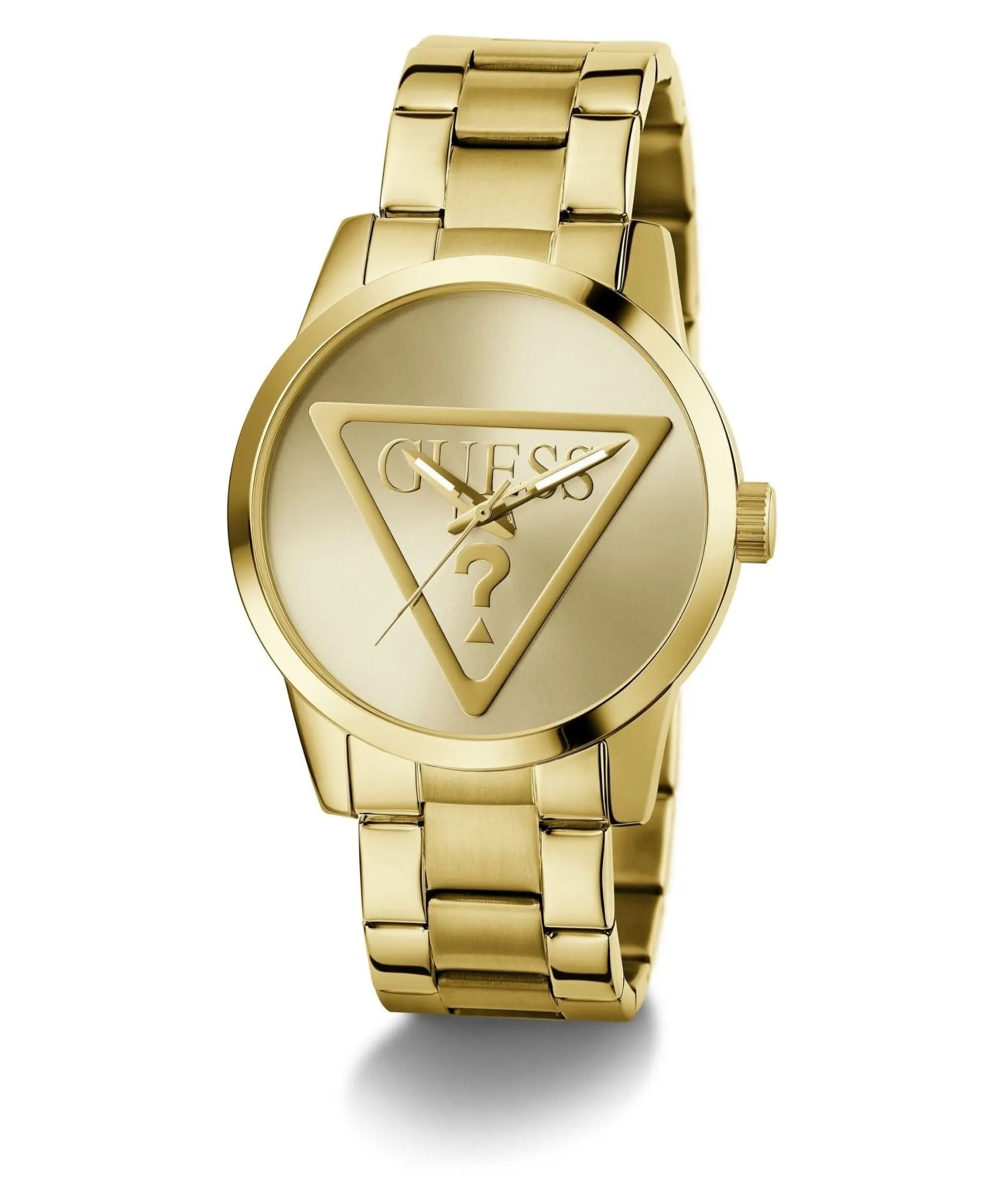 Montre Guess Gents Badge en acier inoxydable ton or GW0782G1