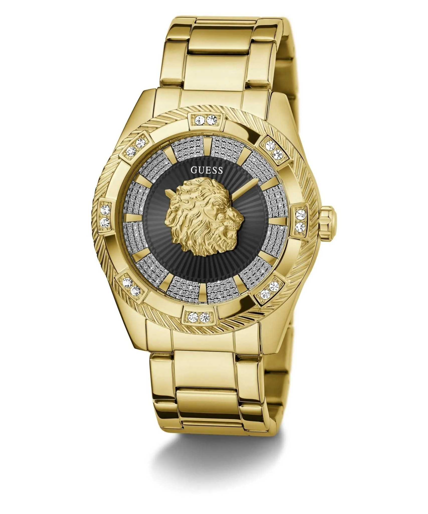 Montre Guess Gents Beast en acier recyclé ton or GW0783G1