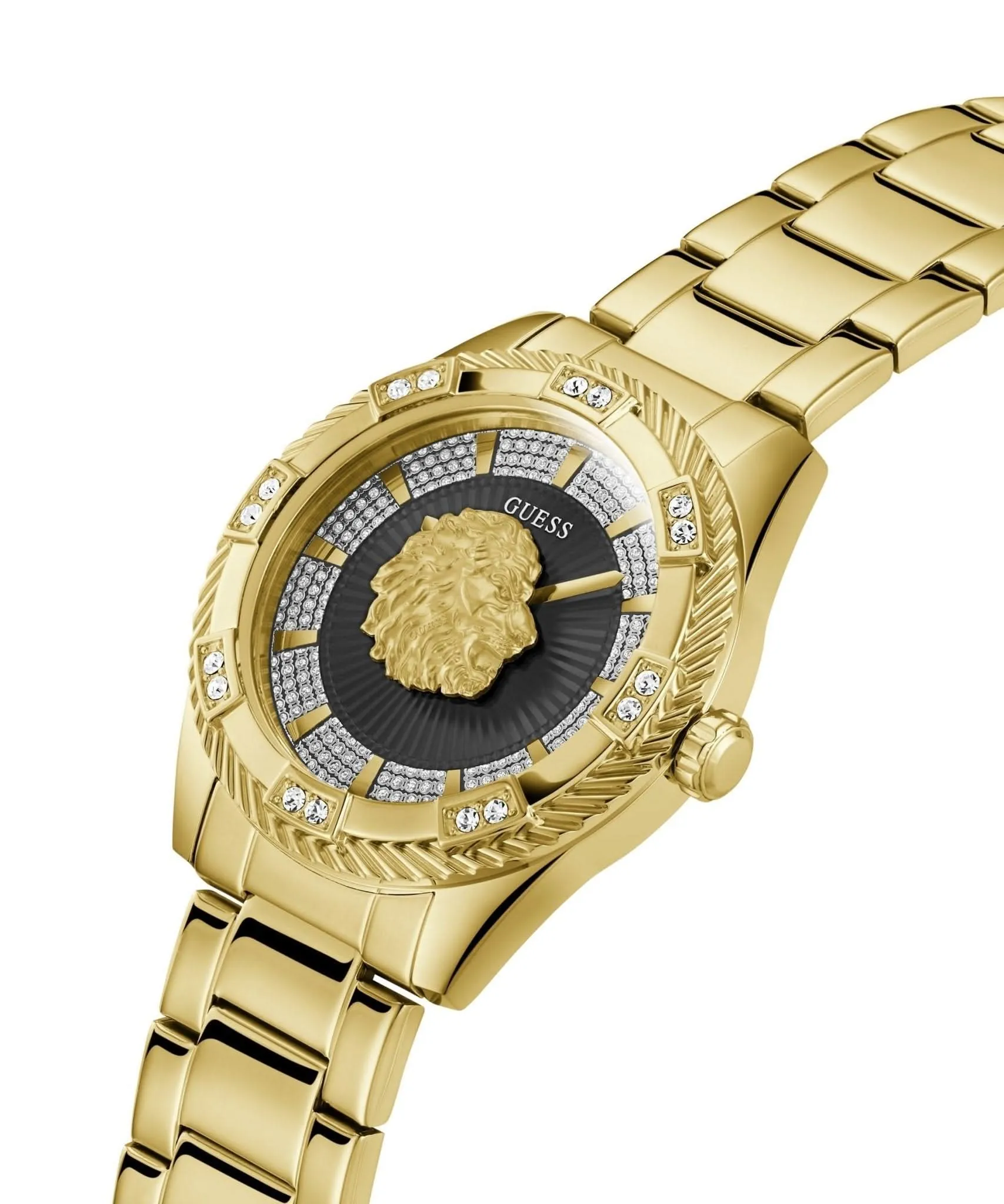 Montre Guess Gents Beast en acier recyclé ton or GW0783G1