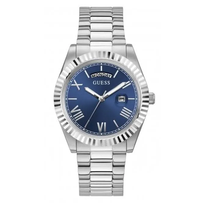 Montre Guess Gents Connoisseur en acier inoxydable argentée GW0265G7