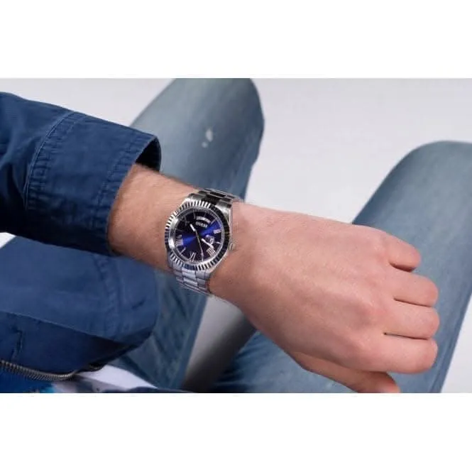 Montre Guess Gents Connoisseur en acier inoxydable argentée GW0265G7