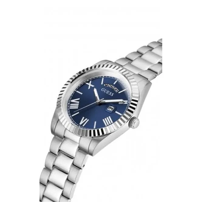 Montre Guess Gents Connoisseur en acier inoxydable argentée GW0265G7