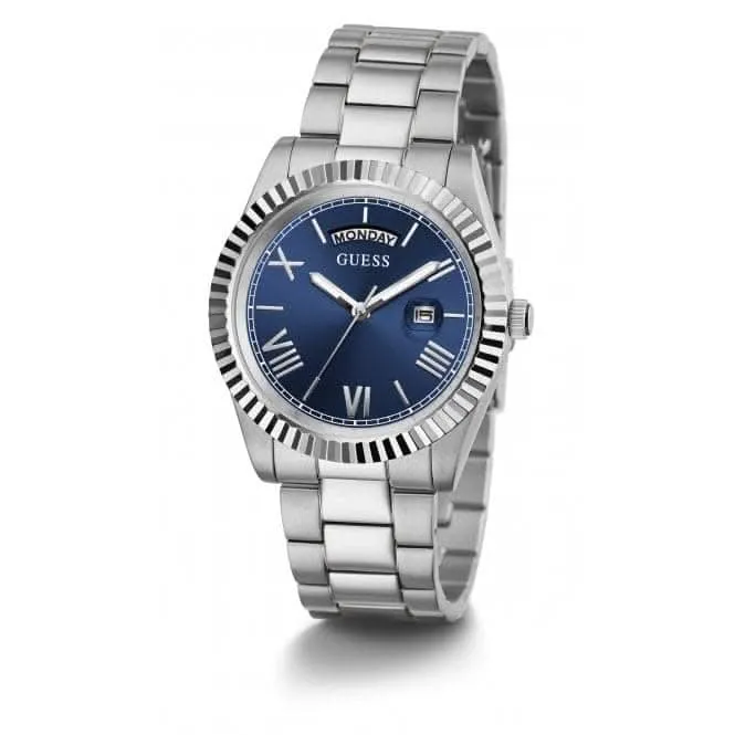 Montre Guess Gents Connoisseur en acier inoxydable argentée GW0265G7