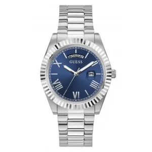 Montre Guess Gents Connoisseur en acier inoxydable argentée GW0265G7