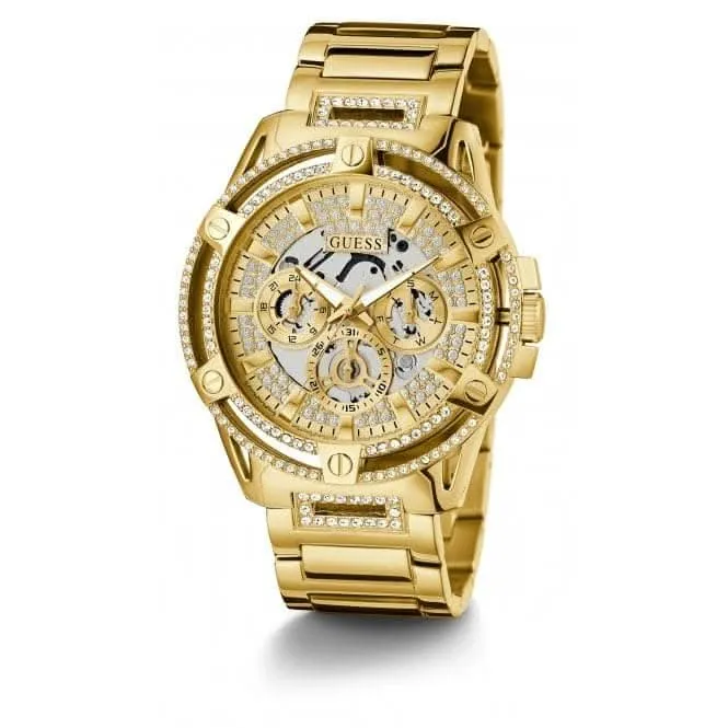 Montre Guess Gents King en acier inoxydable avec finition or GW0497G2