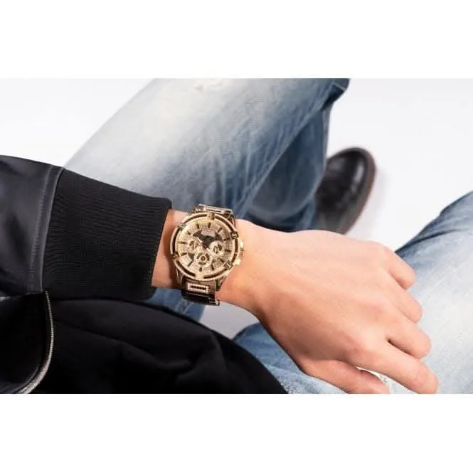 Montre Guess Gents King en acier inoxydable avec finition or GW0497G2