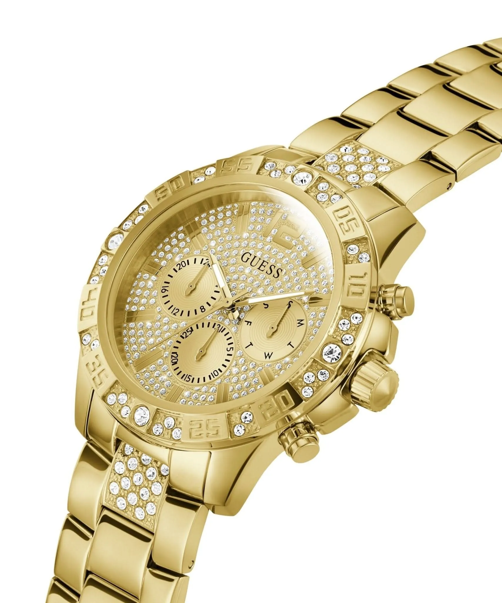 Montre Guess Gents Majestic en acier inoxydable avec finition or GW0796G2