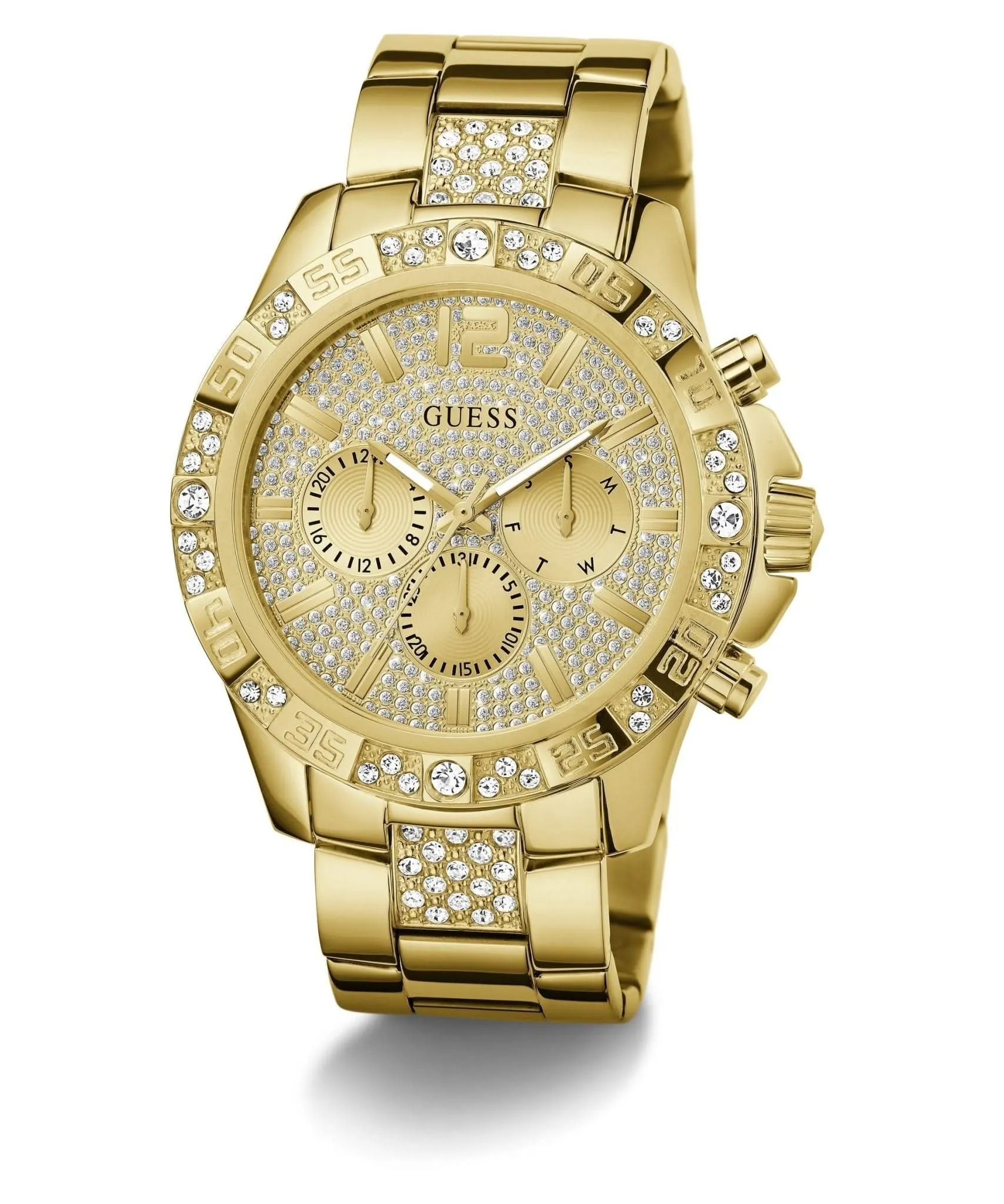 Montre Guess Gents Majestic en acier inoxydable avec finition or GW0796G2
