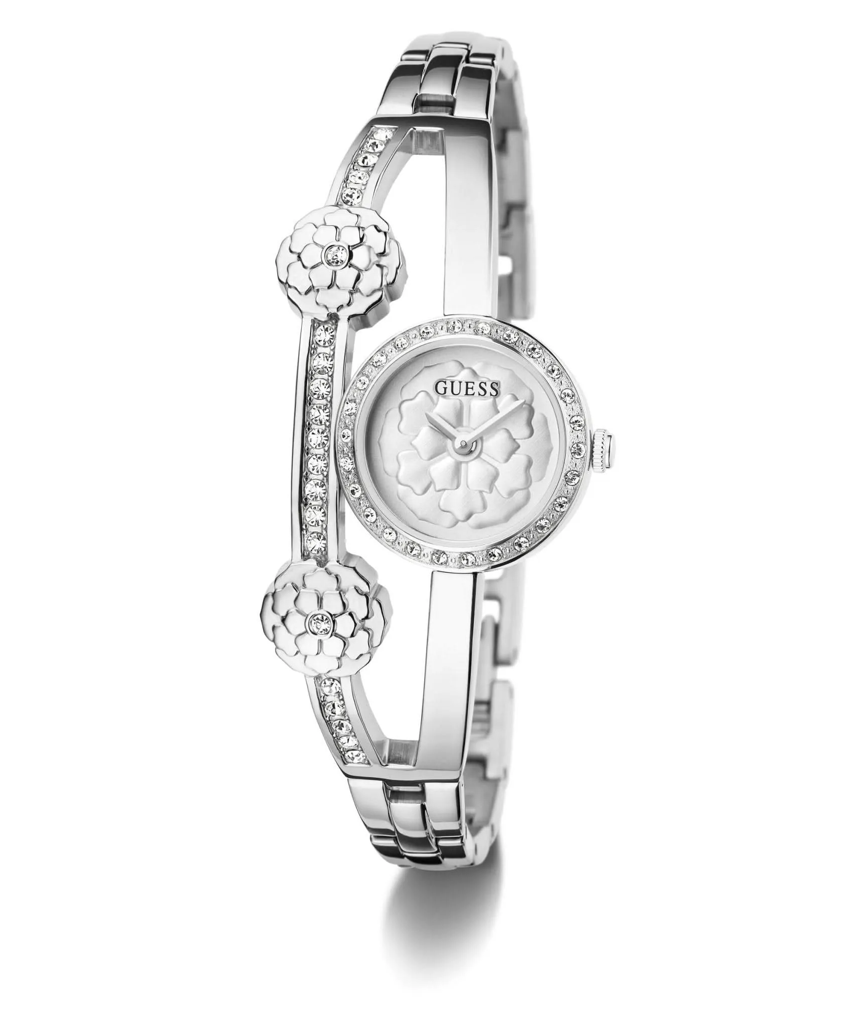 Montre Guess Ladies Chloe en acier recyclé ton argenté GW0756L1