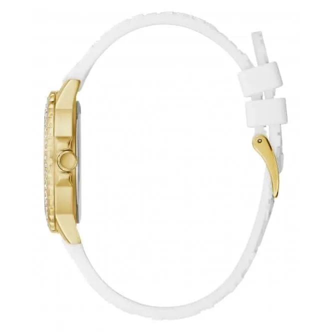 Guess Ladies Crown Jewel Monture Dorée en Silicone GW0411L1